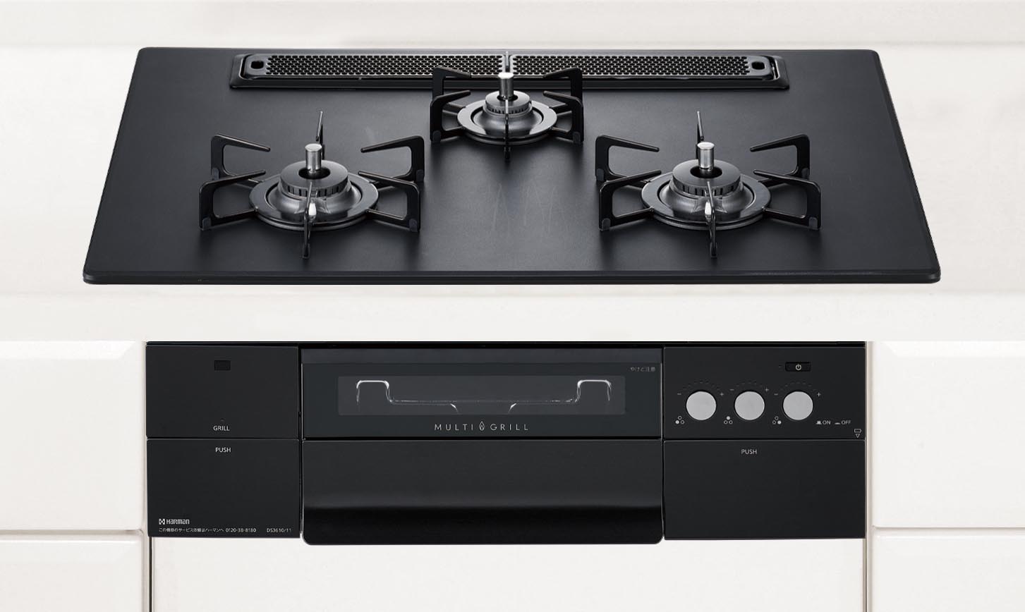 未使用品】HARMAN ハーマン キッチンビルトインコンロ DG32E5SR